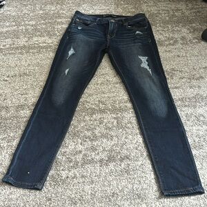 Express midrise leggings distressed jeans size 6 short
